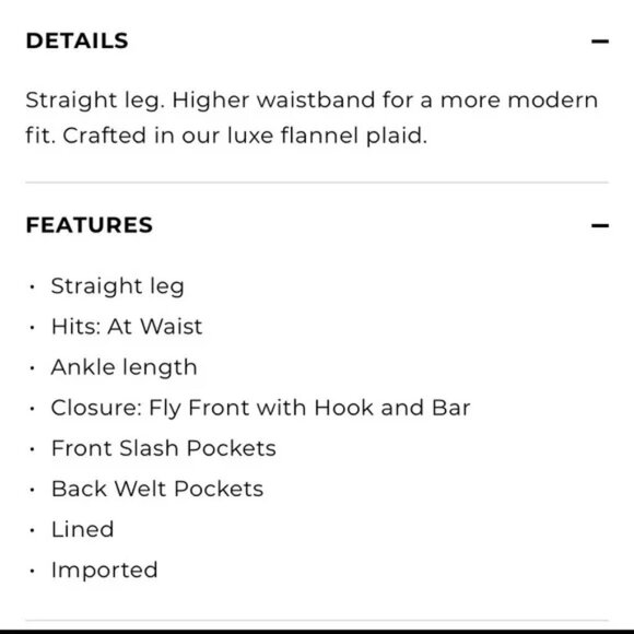 NWT Talbots Neutral Tan Red Black Glen Plaid Flannel Luxe Wool Blend Pants 16 P - Picture 5 of 5